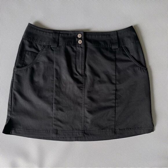 Adidas Clima Cool Black Athletic Skirt With Pockets Women’s Size 10 - Picture 2 of 8